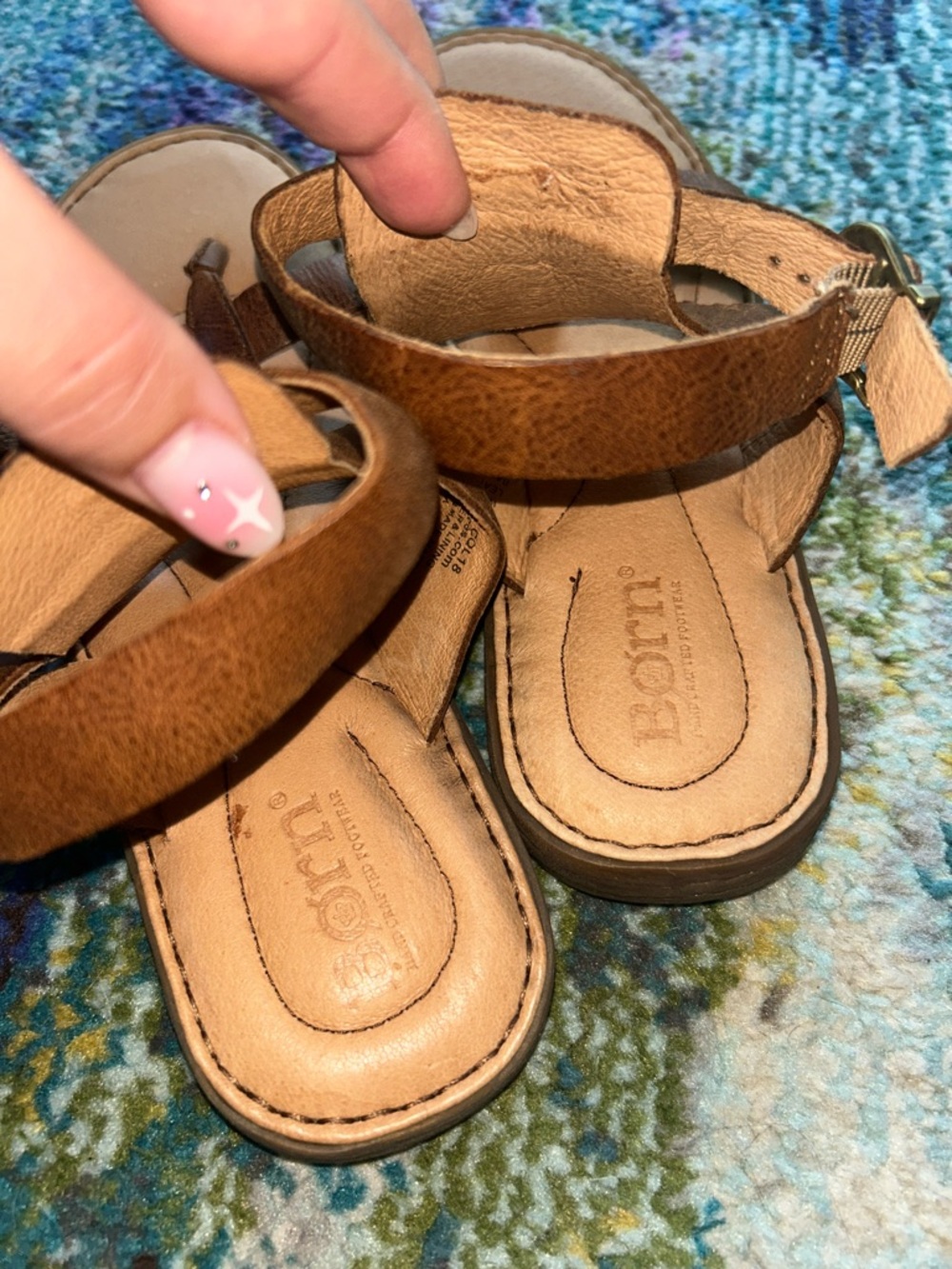 Born Brown Leather Ankle-Strap Sandals - Picture 2 of 5
